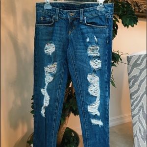 CARMAR LF - ripped straight leg mom jeans - sz 24